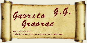 Gavrilo Graorac vizit kartica